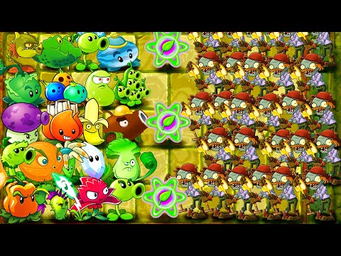 Excavator Zombie vs All Free Plants Max Levels Power-Up - PVZ 2 Gameplay