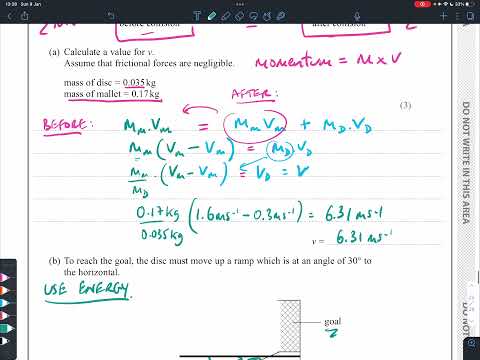 AS Physics Edexcel - How to answer a CALCULATION question using ENERGY conservation