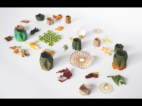 食品廃棄物をコースターや食器に変える3Dプリンター、MITが開発 | カラパイア