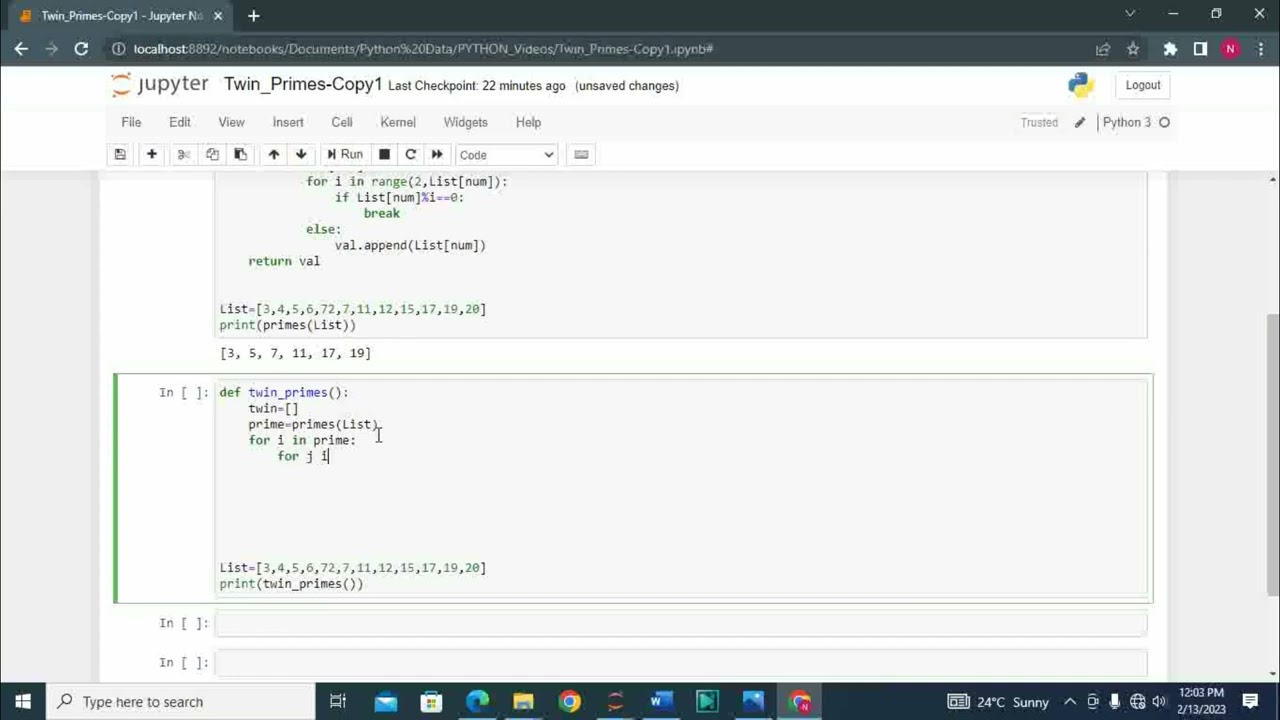 Twin primes in Python| Generate prime numbers from list.