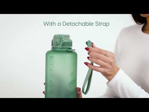 Hydracy Coach 64 oz / 2L Water Bottle with Straw Lid