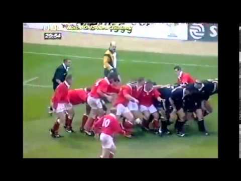 New Zealand massive 20 metre scrum vs Wales 1997