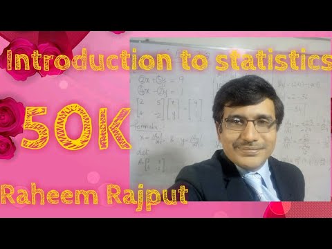 Introduction to Statistics part 1