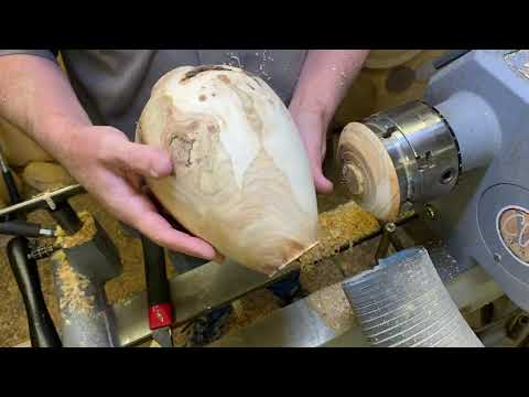 Live Turning Thursday - Turning a Cherry Root Ball Hollow Form   Part 2