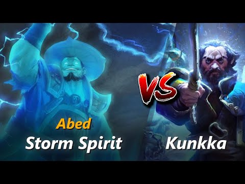 How to Storm Spirit mid vs Kunkka (feat. Abed) | First 10 minutes