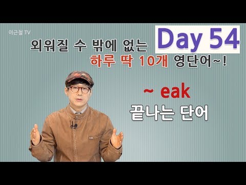 Day 54 (초급)외워질 수 밖에 없는 하루 딱 10개 영단어!