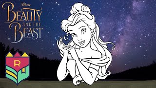 Coloring Beauty and the Beast - Disney Princess Belle Coloring Book & Pages