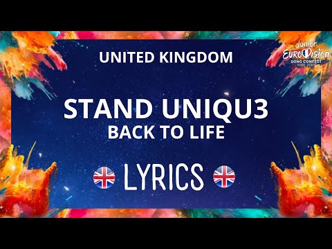 LYRICS | STAND UNIQU3 - BACK TO LIFE | JESC UNITED KINGDOM 2023