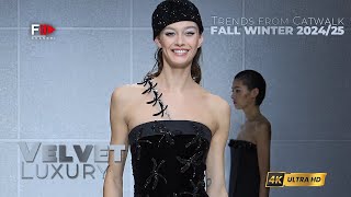 TRENDS from CATWALK I FALL WINTER 2024/25 I LUXURY VELVET - Fashion Channel Chronicle