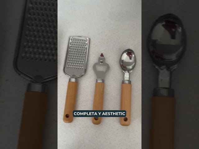 Vídeo relacionado con Homquen Juego de Utensilios de Cocina de AceroInoxidable 4 Piezas, Juego de Utensilios de Cocina, Juego de Espátula de Herramientas de Cocina, Cuchara de Cocina, Accesorios de Utensilios de CocinaPara