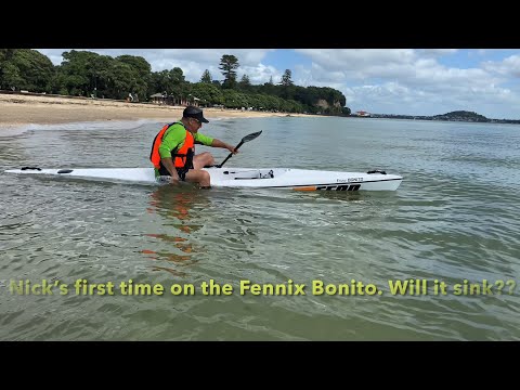 Nick's first time on the Fennix Bonito surfski!