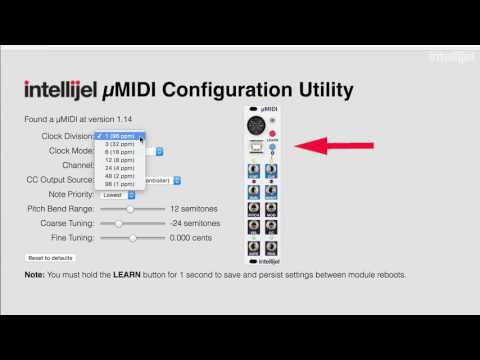 Intellijel µMIDI Appendix 1 - Online Configuration Utility