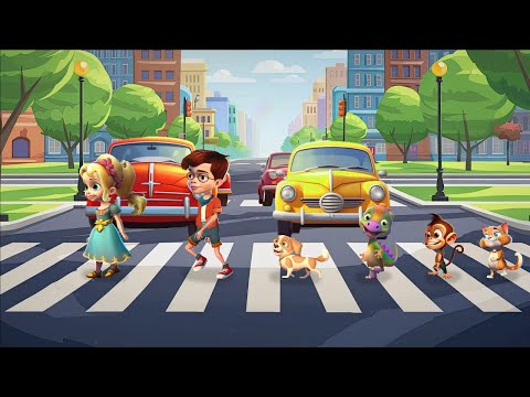 Trecerea de Pietoni - cântece animate pentru copii de la Clopoțelul Magic