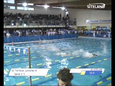 Serie 3 dei 50 Farfalla Juniores Maschi -  Meeting di Halloween 8  Trofeo citta' di Rosa'