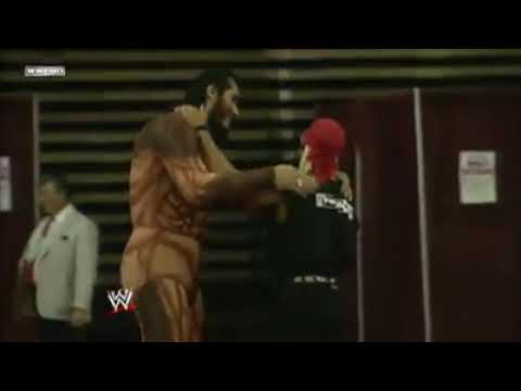 Giant González & Hulk Hogan having fun backstage at WrestleMania IX