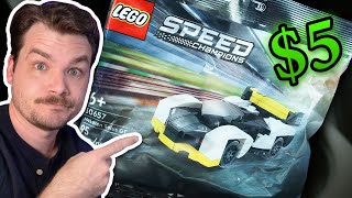 YouTube thumbnail: Gotta Go Fast! LEGO Speed Champion's McLaren Solus GT Polybag Review!