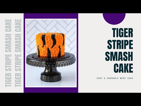 Make an Easy Tiger Stripe Smash Cake with Buttercream