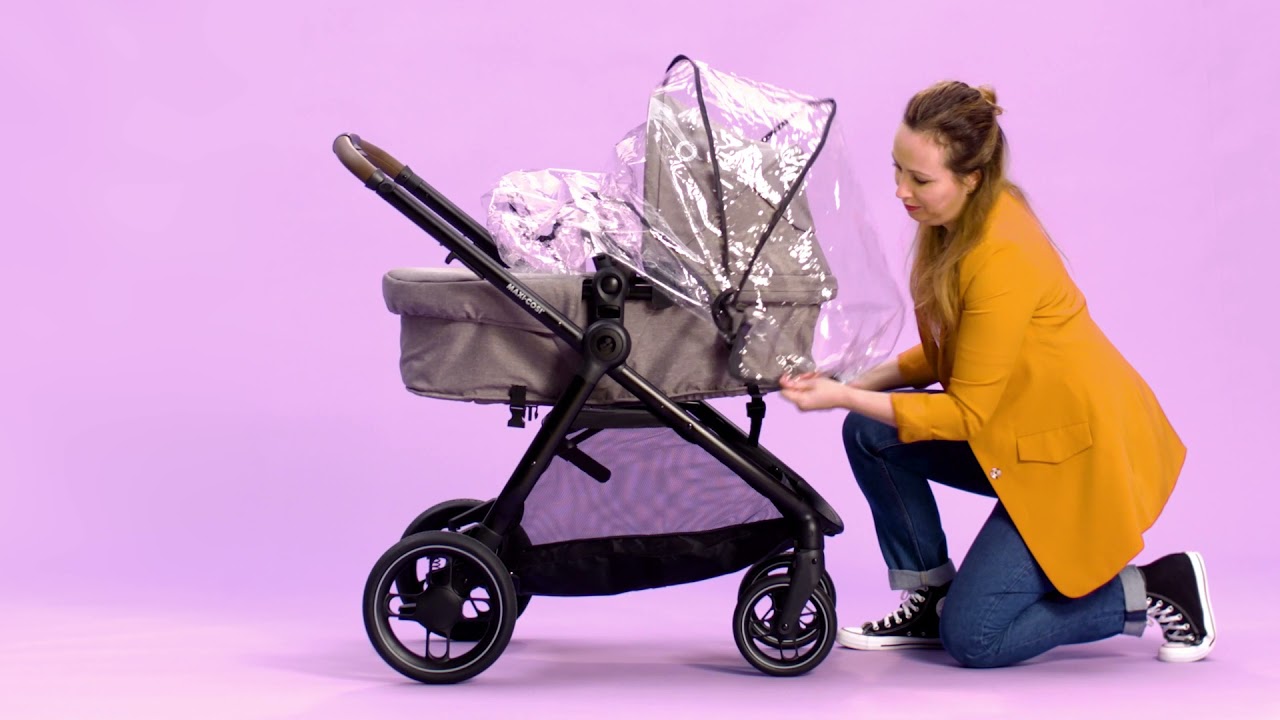 Maxi-Cosi Zelia S Trio: How to attach raincover