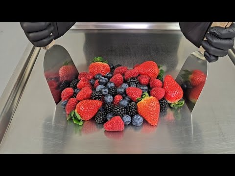 How to Make  Berry Ice Cream Roll 🍓🫐 | Easy Recipe That Will Blow Your Mind!