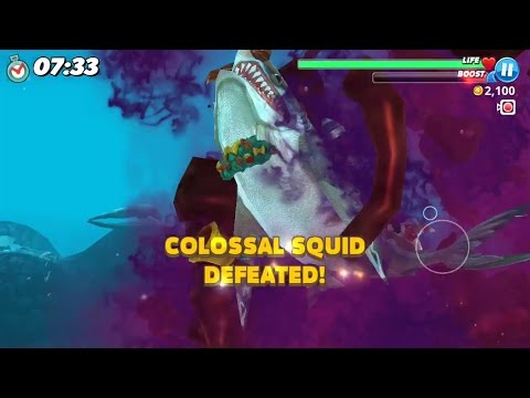 COLOSSAL SQUID DEFEATED (BOSS BATTLE) - Hungry Shark World