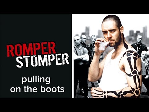 Romper stomper skinheads pulling on the boots #skinhead