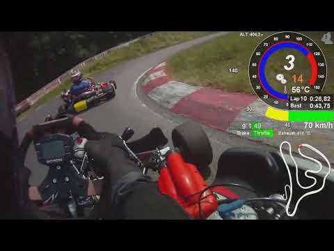 Ampfing Kart 2023.06.18 Session 3 Telemetrie Data Onboard helmet Cam DR TM KZ10 GPS05