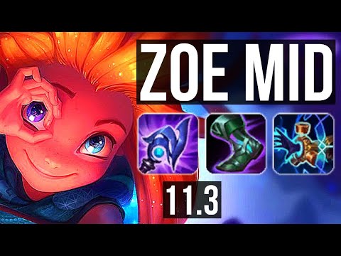 ZOE vs SERAPHINE (MID) | 7 solo kills, 1000+ games, Legendary, 1.0M mastery | BR Diamond | v11.3