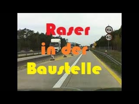 😮DCC #10 Raser in der Baustelle auf der A18