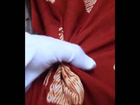 Abstract Maroon Shibori 90 GSM Mercerised Cotton Fabric — video