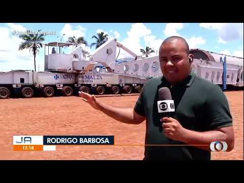 Ao vivo - Mega carga fará pausa em Bom Jesus de Goiás (Jornal Anhanguera)(JA1)