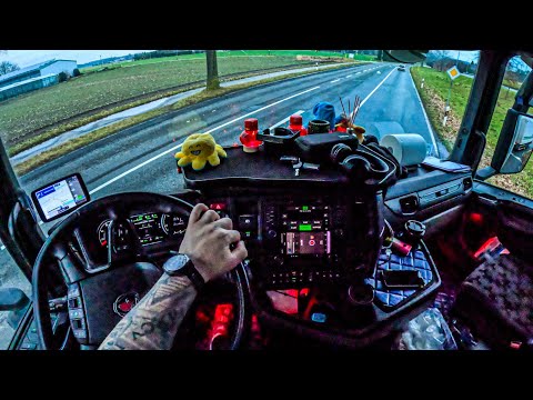ASMR 🇩🇪 POV Truck Driving Scania R500 | Germany Flower Delivery To DK | 4k HD |