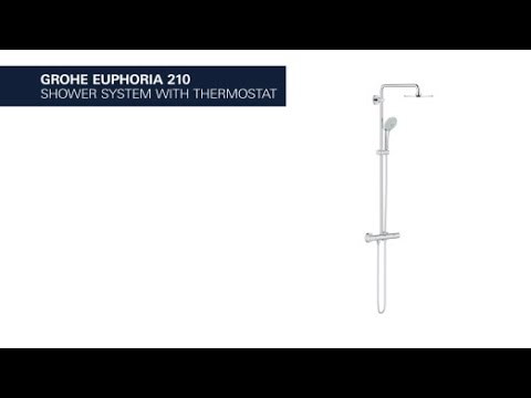 Grohe Euphoria System doucheset met thermostaatkraan - hoofddouche 21cm - Chroom