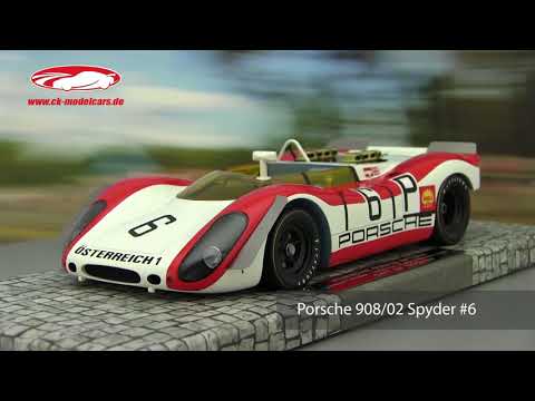 ck-modelcars-video: Porsche 908/02 Spyder #6 1000km Nürburgring 1969 Lins, Attwood, Minichamps