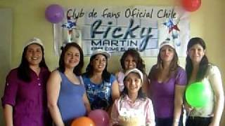 saludo a Ricky Martin de su fans club Eres como el Aire Chile