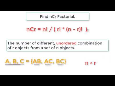 C Program To Find nCr Factorial