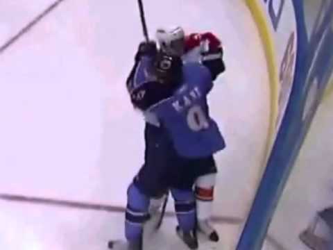 Evander Kane hits Michal Repik