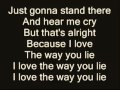 Eminem Ft Rihana Love the way you liesong + lyrics ...