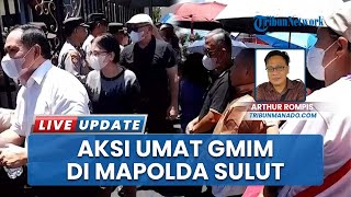 Mapolda Sulut Digeruduk Umat GMIM untuk Kawal Panggilan Ketua Sinode, Massa Kenakan Pakaian Putih