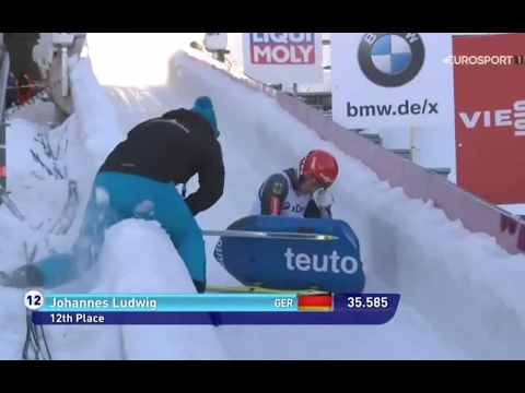Johannes Ludwig Sturz bei der Sprint-Weltmeisterschaft in Innsbruck 27.01.17