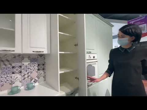 Кухня угловая Грейвуд мускат/дуб макассар