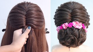 heirloom bun hairstyle for bridal  wedding hairsty