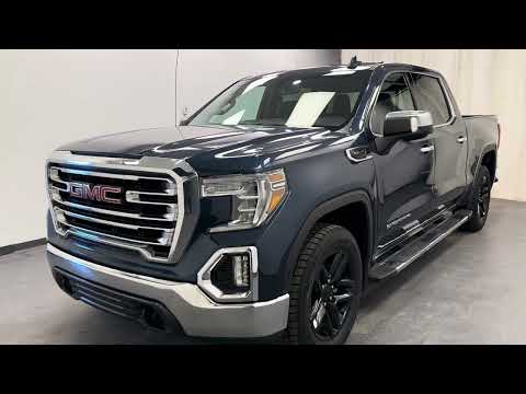 2021 GMC Sierra 1500 Crew Cab Short Box 4-Wheel Drive SLT in Blue for sale at Davis GMC Buick Lethbridge in Lethbridge, AB