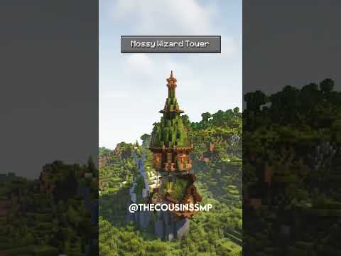 The Cousins SMP - Mossy Wizard Tower #shorts #minecraft #trending #tutorial #england #mossy #wizard #england #foryou
