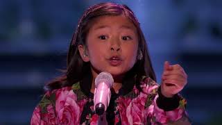 Celine Tam  9 anos • cantando When You Believe    ! America&#39;s Got Talent 2017 !