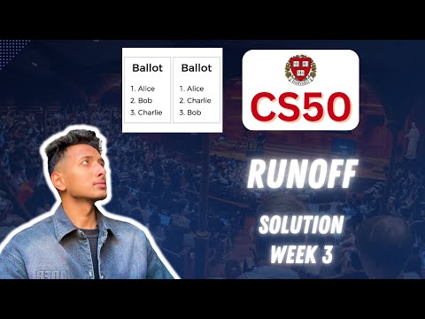 CS50 PSet 3 - Runoff Walkthrough (Step by Step for Beginners)