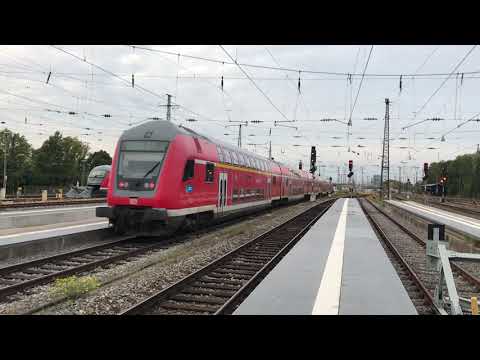 Trainspotting an Gleis 7 des Augsburger HBF    Teil 4 ++ Die Dampflok 01 202 kommt!