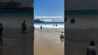 Download lagu This is how it looks like Santa Monica beach in Los Angeles California. The beach is full! mp3