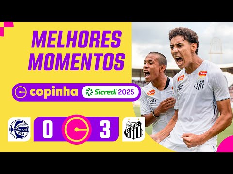 Gols e lances de São José-RS x Santos