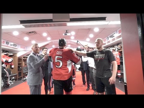 Game 3: Sens vs. Penguins - Locker Room Celebration