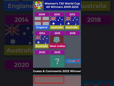 🏆Women's T20 World Cup All Time Winner (2009-2023)🏆